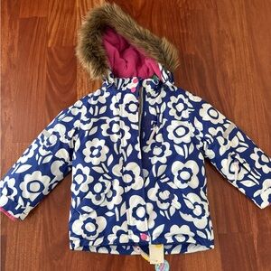 Mini Boden winter coat never worn with Tags. Little girl size 4-5